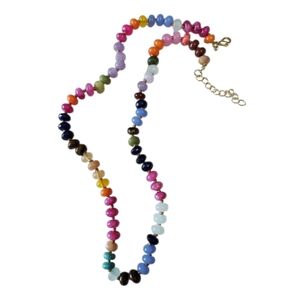 natural stone women collar ultimate cool kid strand semi-precious faceted